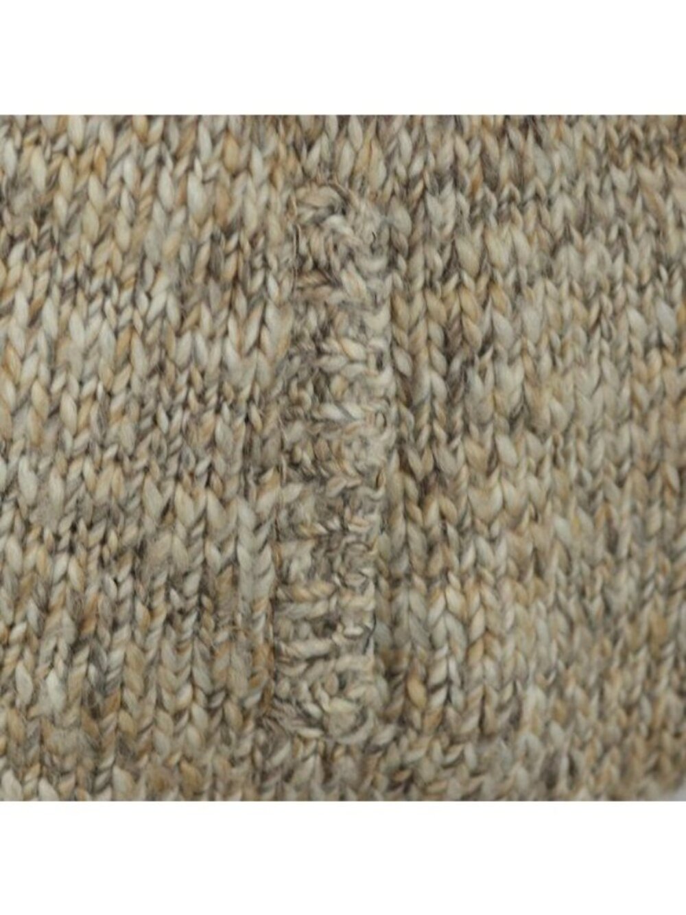 J. Jill Women's Small/Medium Tan Wool & Alpaca Cap Sleeve Chunky Knit Cardigan - Picture 7 of 10